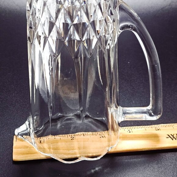 Cristal d'Arques Longchamp Pint Pitcher 6" Cut Crystal Glass vintage - Picture 8 of 11